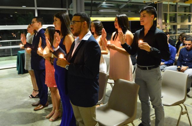 Por decimonovena ocasión consecutiva, el Recinto Universitario de Mayagüez (RUM) instaló a los directivos del Consejo General de Estudiantes. Foto Carlos Díaz/Prensa RUM