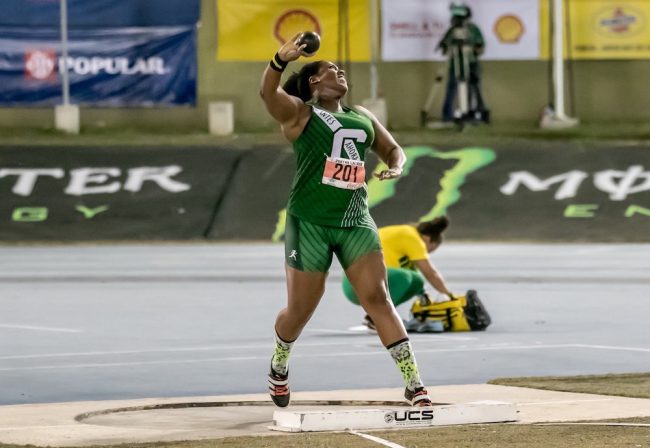La lanzadora Yohana Vargas dejó claro su meta para este año al adueñarse de la primera posición en bala con 14.05 metros. Además, en el evento de disco sobresalió con un lance de 43.07m para culminar en la segunda posición. Foto Huella Deportiva Deportes LAI