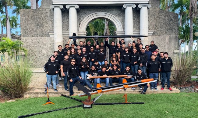 La asociación estudiantil Alpha Astrum, del RUM, logró tres importantes premios en su debut en la más reciente competencia NASA Student Launch 2020, con el proyecto DRACO. (Foto de archivo, previo a la pandemia)