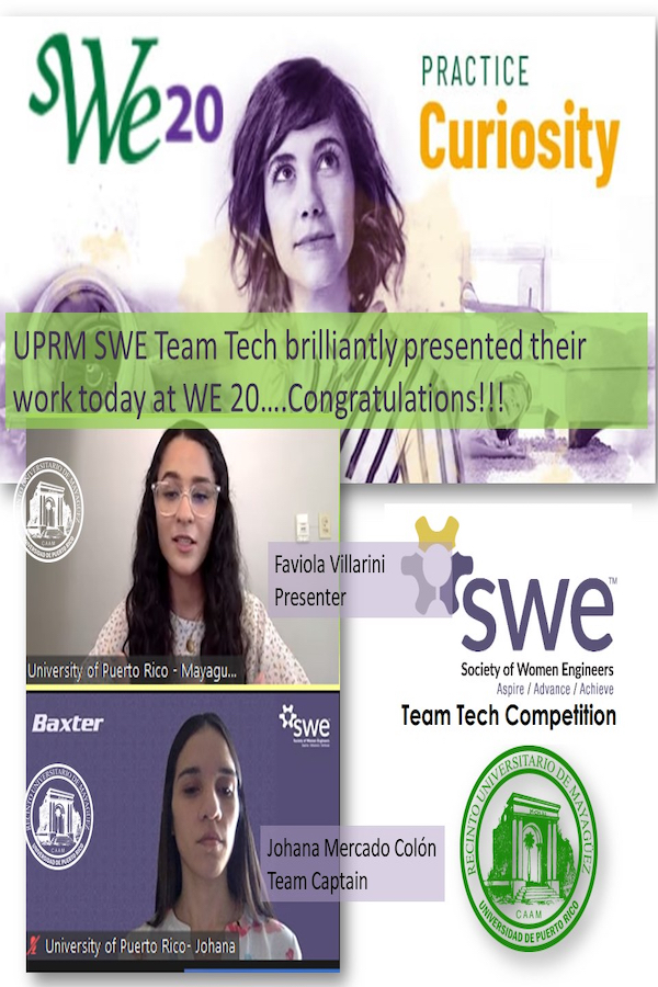 La competencia se celebró dentro del marco de la conferencia WE20, en formato virtual. Faviola Villarini y Johana Mercado, fueron las portavoces en la parte de la presentación. (Suministrada)