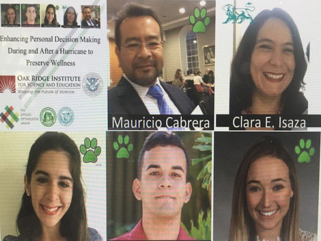 El doctor Mauricio Cabrera Ríos, (arriba) junto a miembros del equipo investigador que trabajará la propuesta subvencionada por el Department of Homeland Security. Suministrada