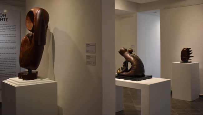 La exposición reúne 18 esculturas realizadas desde los años sesenta hasta el 2015 por siete artistas. Suministrada MUSA