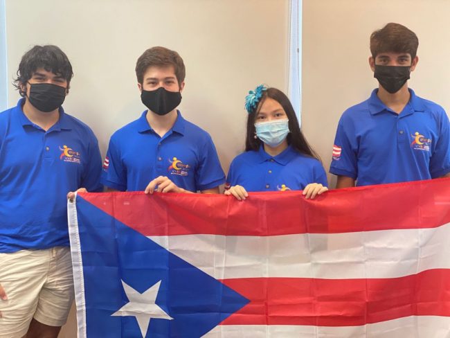 La delegación que participó en la XIII Olimpiada Matemática de Centroamérica y el Caribe 2021. Suministrada OMPR