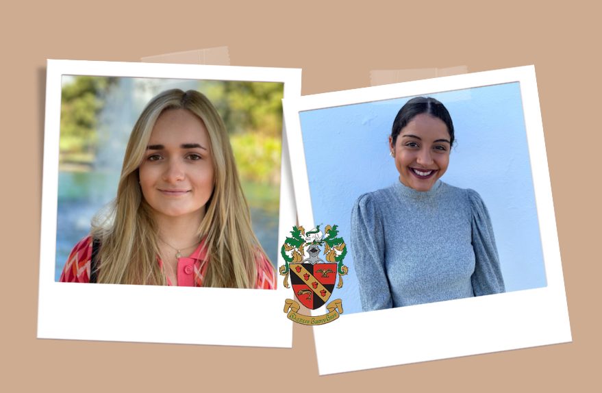 Las estudiantes Camila Alejandra Pagán Melvin (a la izquierda) y Alysa Michelle Alejandro Soto, ambas del Departamento de Biología del Recinto Universitario de Mayagüez (RUM), recibieron el premio John C. Johnson al ganar el primer y tercer lugar, respectivamente, en la competencia de afiches de la Sociedad Nacional de Honor de Biología, Beta Beta Beta (βββ), en su reciente convención distrital, región del Caribe.