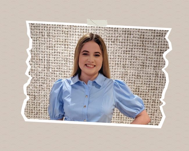 Star Dust Elegant Dotted Background Woman Posing Photo Collage