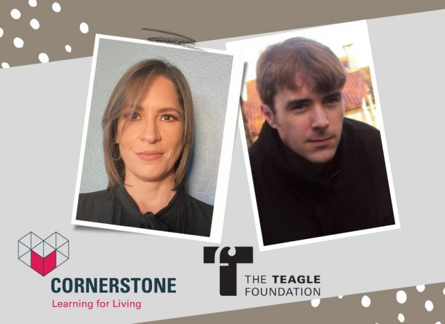 Desde la izquierda, los doctores Mariam Colón Pizarro y Jeffrey Herlihy Mera, ambos catedráticos de Humanidades, quienes recibieron una subvención de la Fundación Teagle. The Teagle Foundation