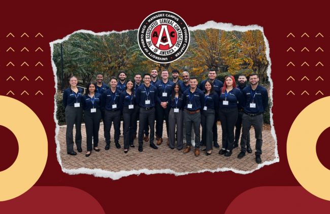 Red Giveaway Winner Announcement Instagram Post Grupo del Bulldogs Construction posando en una foto de exterior