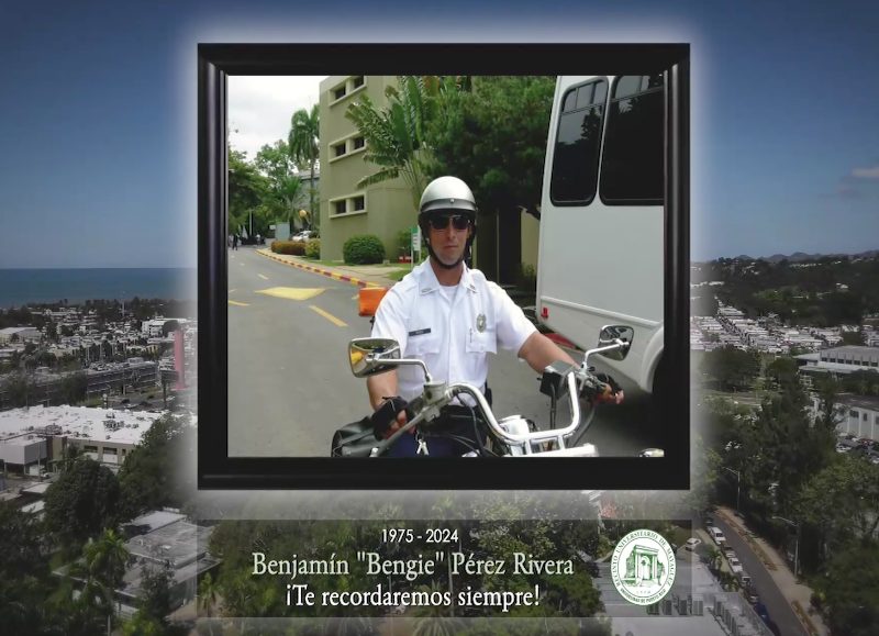 Imagen de Bengie guiando su motora.