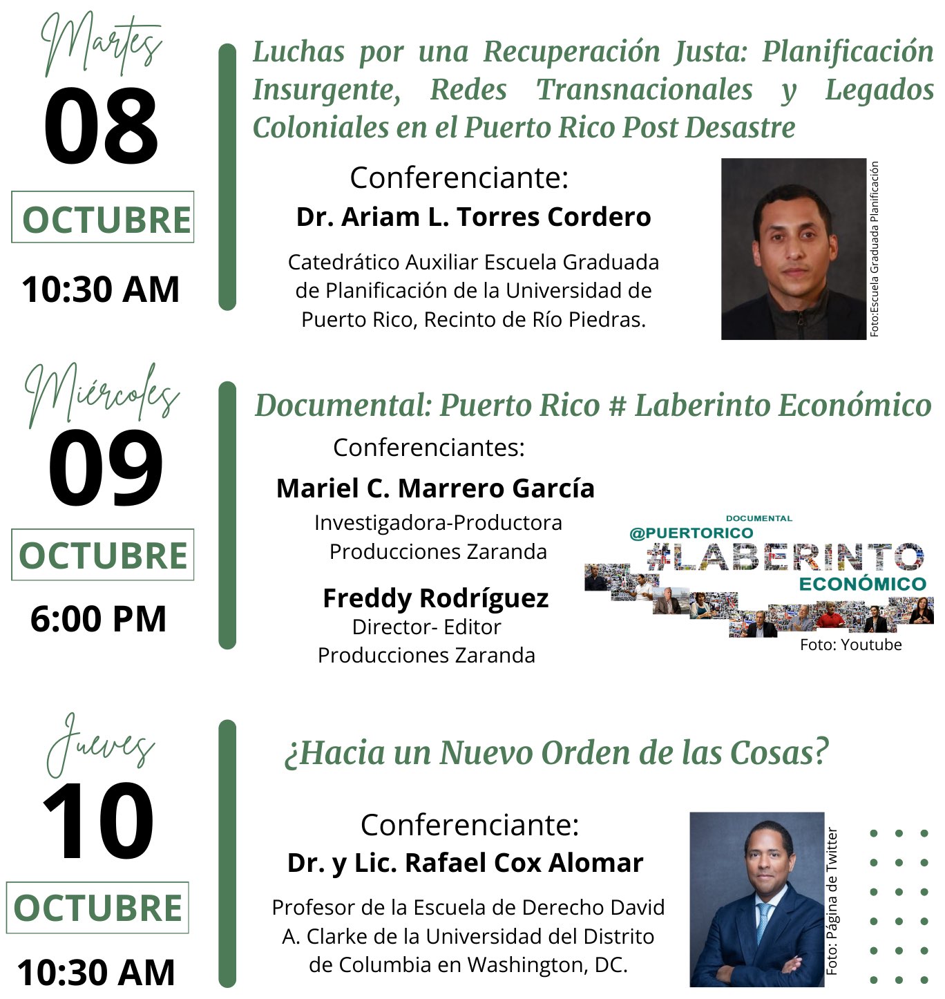 Conferencias durante la 8va edición de la Semana de las Ciencias Económicas