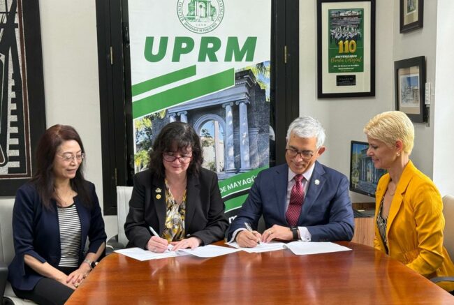 Con el objetivo de ampliar oportunidades académicas y de investigación, el Recinto Universitario de Mayagüez (RUM) de la Universidad de Puerto Rico (UPR) y la Universidad de Purdue Northwest firmaron una carta de intención que anticipa un acuerdo formal de colaboración entre ambas instituciones. Foto Prensa RUM Con el objetivo de ampliar oportunidades académicas y de investigación, el Recinto Universitario de Mayagüez (RUM) de la Universidad de Puerto Rico (UPR) y la Universidad de Purdue Northwest firmaron una carta de intención que anticipa un acuerdo formal de colaboración entre ambas instituciones. Foto Prensa RUM