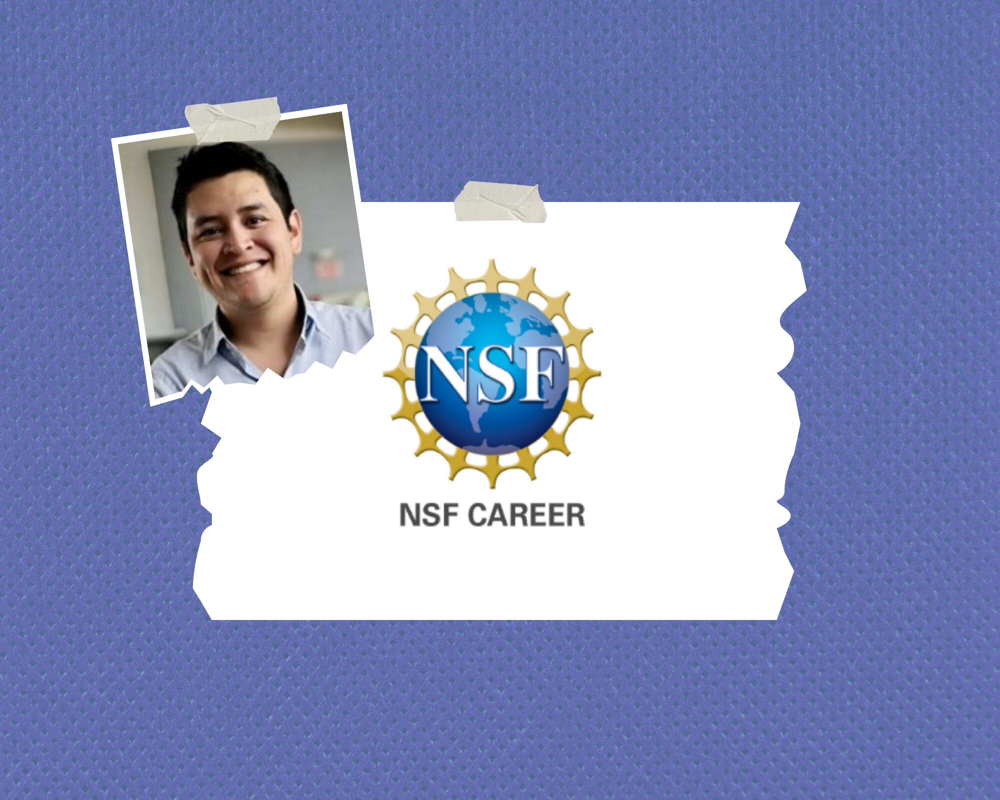 Foto de perfil del doctor Juan Patarroyo junto al logo de la Fundación Nacional de la Ciencia