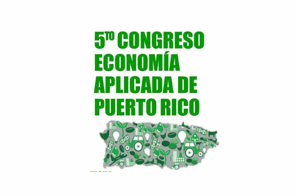 Logo del Congreso de Economía aplicada en letras verdes con fondo blanco.