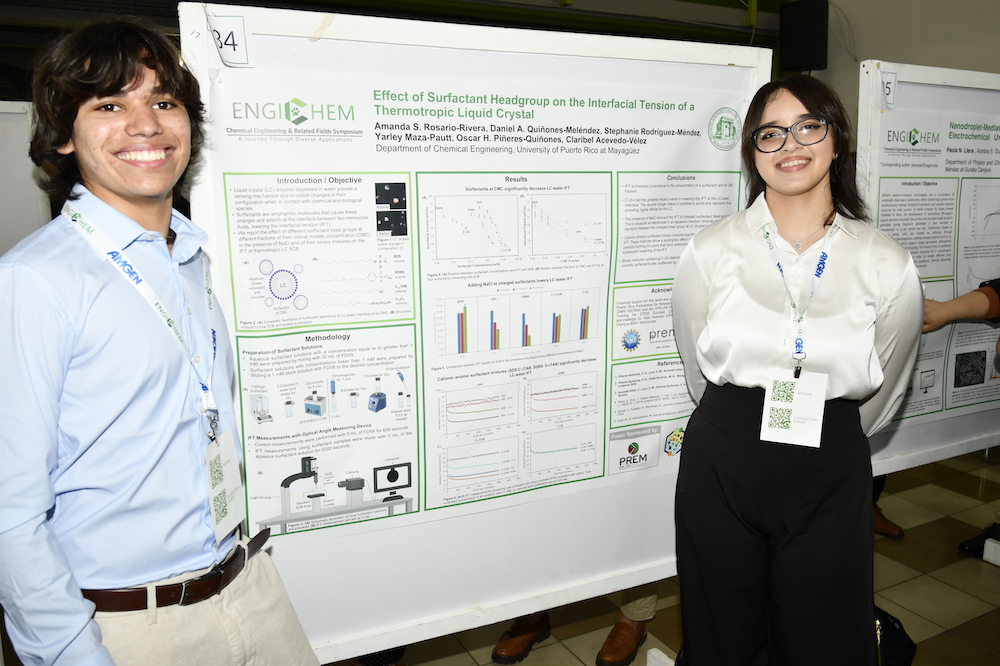 Con el propósito de destacar los avances científicos y tecnológicos en el campo de la ingeniería química, el Recinto Universitario de Mayagüez (RUM) celebró la segunda edición del simposio Engichem, una iniciativa organizada por la Asociación de Estudiantes Graduados de Ingeniería Química (AEGIQ), el Instituto Americano de Ingenieros Químicos (AIChE), la Asociación Latinoamericana de Estudiantes de Ingeniería Química y Carreras Afines (ALEIQ), el Equipo de Carreras CoKi (CoKi) y la Sociedad de Estudiantes de Ingeniería Farmacéutica (PESS), todas afiliadas al Departamento de Ingeniería Química (INQU).