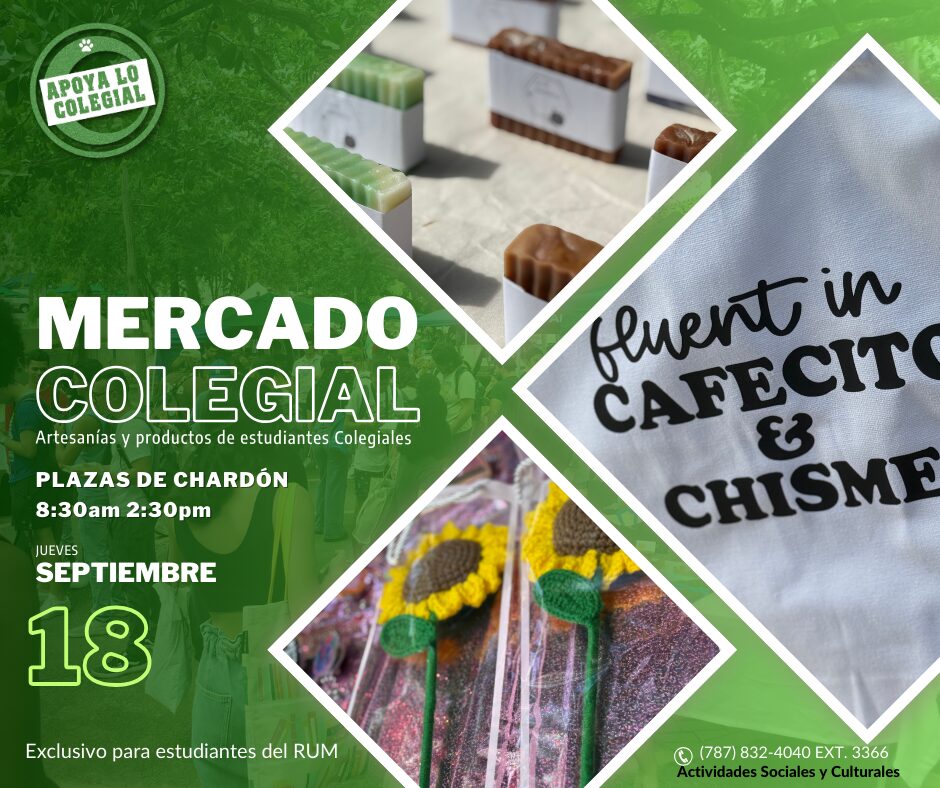 Mercado Colegial 18 de septiembre de 2025 de 8:30 a.m. a 2:30 p.m.