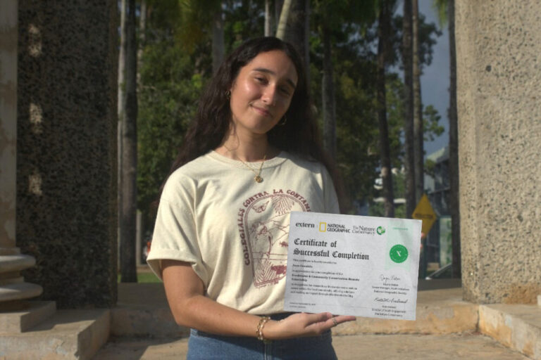 La estudiante Joan Graniela Ramírez, del Departamento de Ingeniería Industrial del Recinto Universitario de Mayagüez (RUM), participó del programa educativo Freshwater & Community Conservation Remote Externship, auspiciado por National Geographic y The Nature Conservancy. Suministrada La estudiante Joan Graniela Ramírez, del Departamento de Ingeniería Industrial del Recinto Universitario de Mayagüez (RUM), participó del programa educativo Freshwater & Community Conservation Remote Externship, auspiciado por National Geographic y The Nature Conservancy. Suministrada