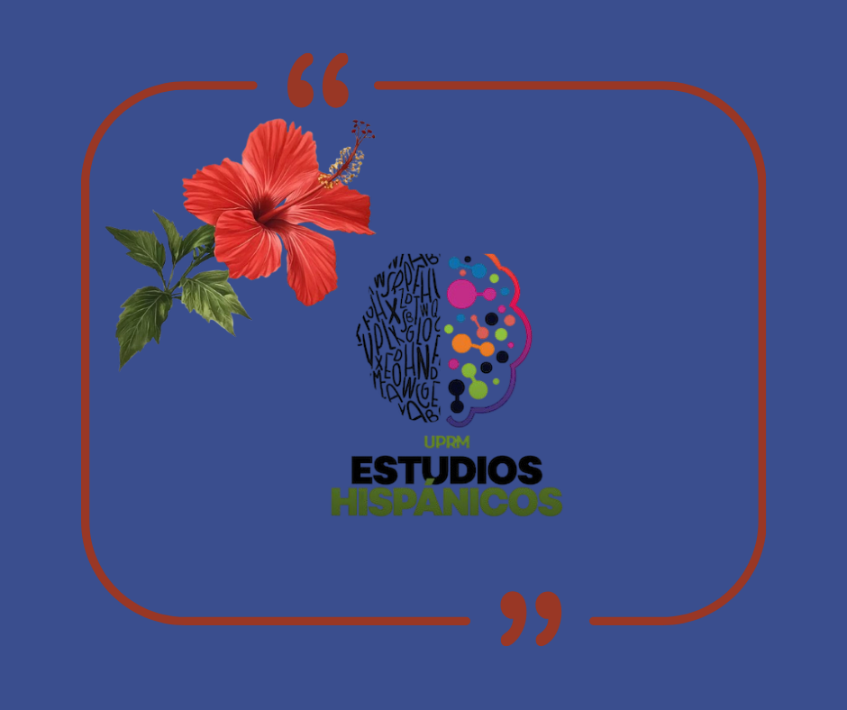 Logo de Estudios Hispánicos con una flor maga.