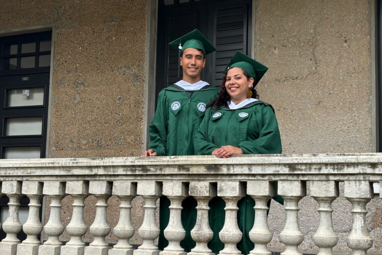 La pareja cursó sus estudios subgraduados en el recinto de Bellas Artes de la Universidad del Atlántico, en Barranquilla, Colombia. Foto José Jiménez/Prensa RUM