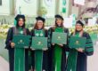Desde la izquierda, las doctoras Krystal A. Montalvo González, Brenda M. Cintrón Rodríguez, Xiomara M. Colón Aponte y Mónica D. Ruiz Ruiz. Foto Carlos Díaz/Prensa RUM
