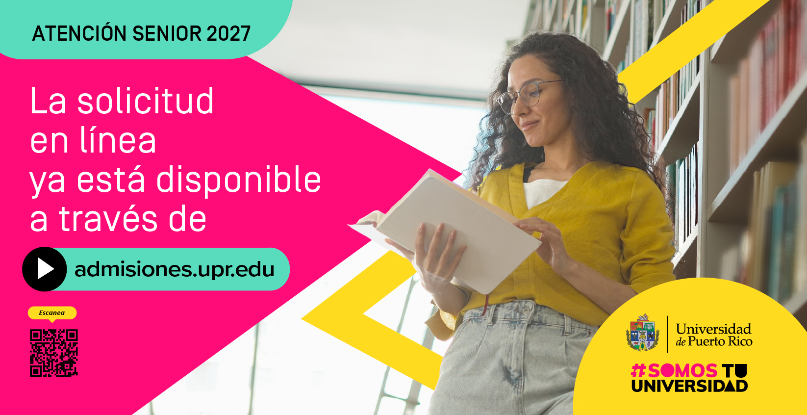 Admisiones UPR 2027: solicitud en línea disponible en admisiones.upr.edu.