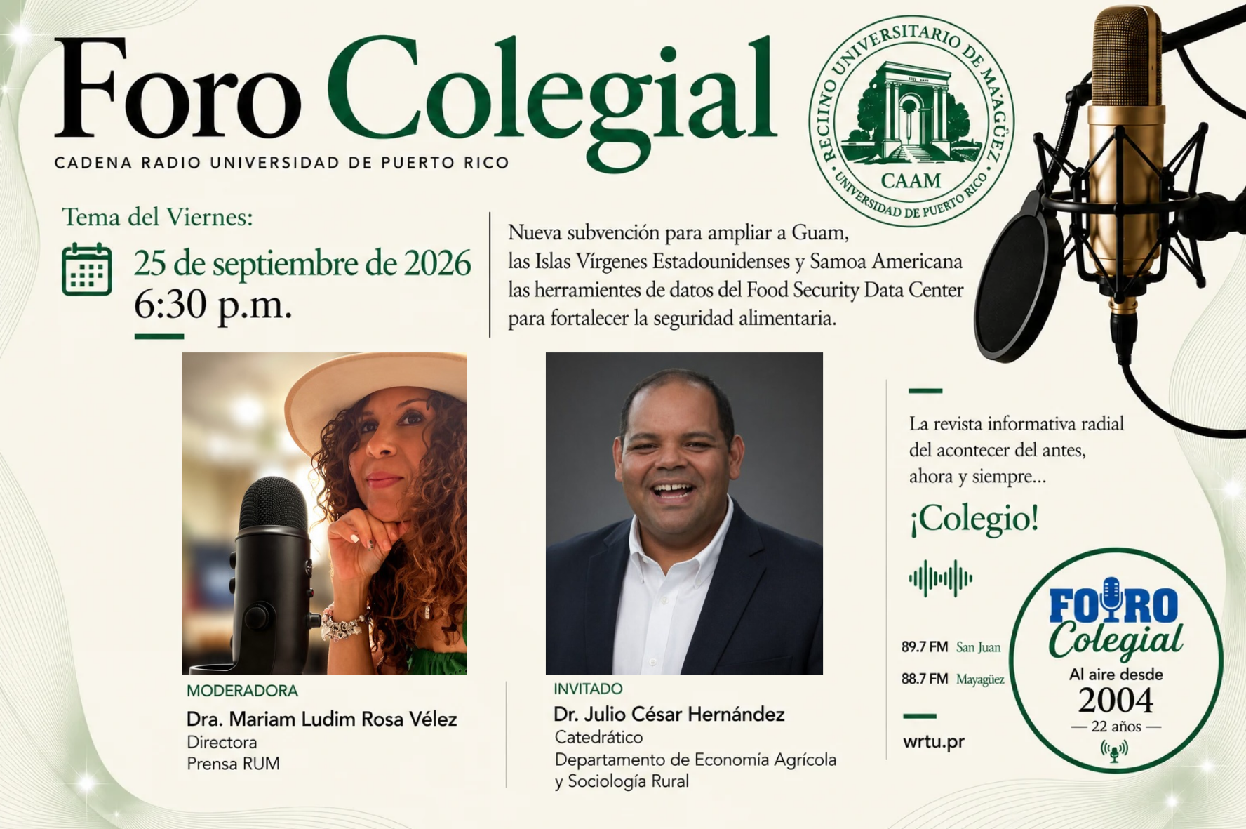 Foro Colegial 25 de septiembre