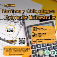 Curso Nóminas y Obligaciones Patronales Trimestrales