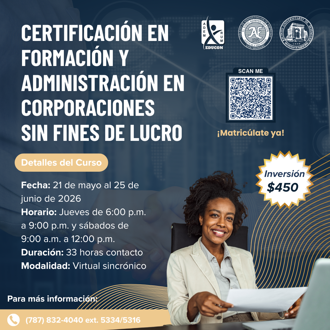 Certificacion en Formacion y Administracion en corporaciones Sin fines de lucro