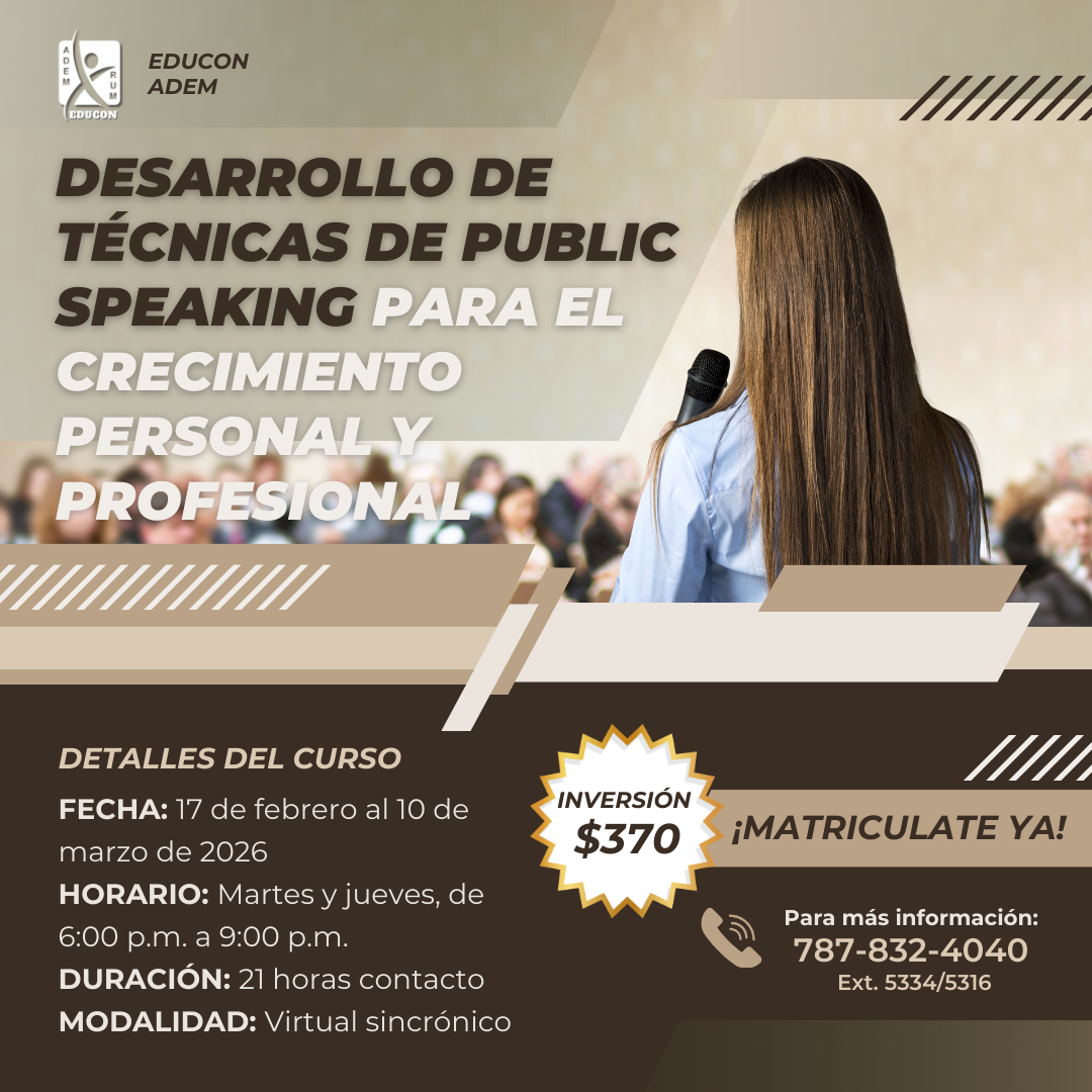 Desarrollo de Técnicas de Public Speaking para el Crecimiento Personal y Profesional