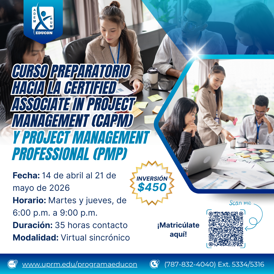 Curso Preparatorio hacia la Certified Associate in Project Management Professional
