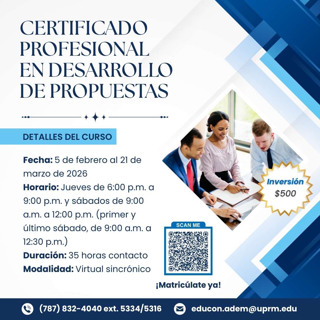 Certificado Profesional en Desarrollo de Propuestas