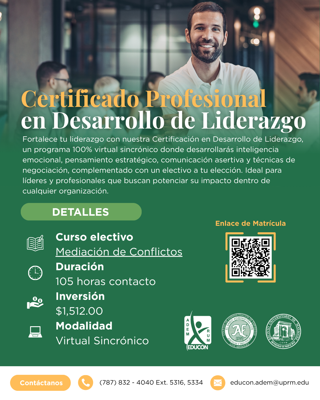Certificado Profesional en Desarrollo de Liderazgo | Electiva: Mediación de Conflictos