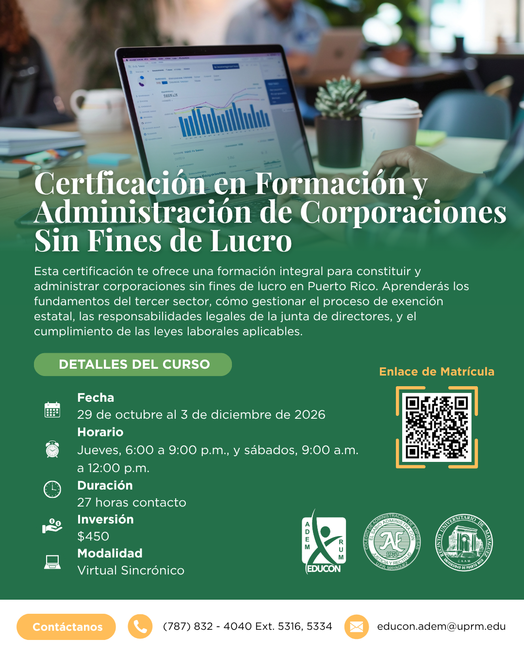 Certificación en Formación y Administración de Corporaciones Sin Fines de Lucro