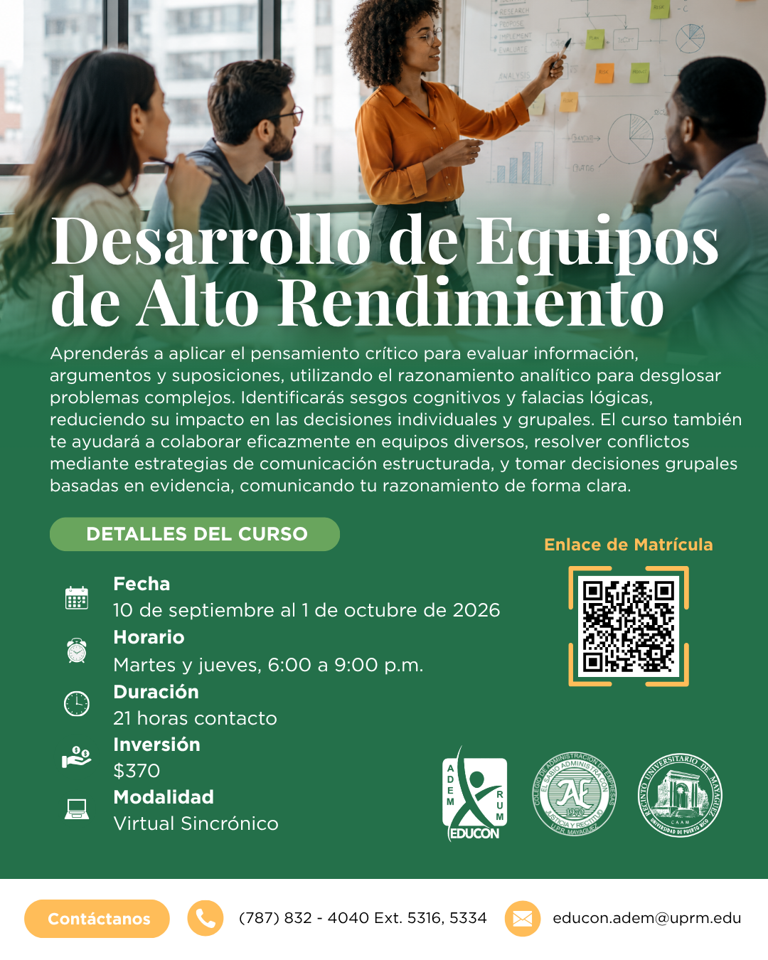 Curso Desarrollo de Equipos de Alto Rendimiento