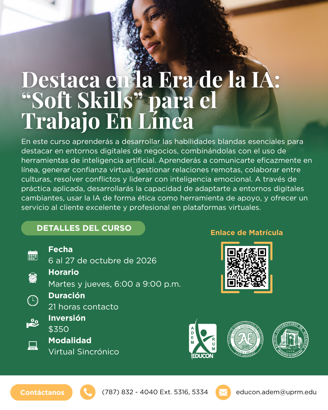 Curso Destaca en la Era de la IA:  “Soft Skills” para el Trabajo En Línea