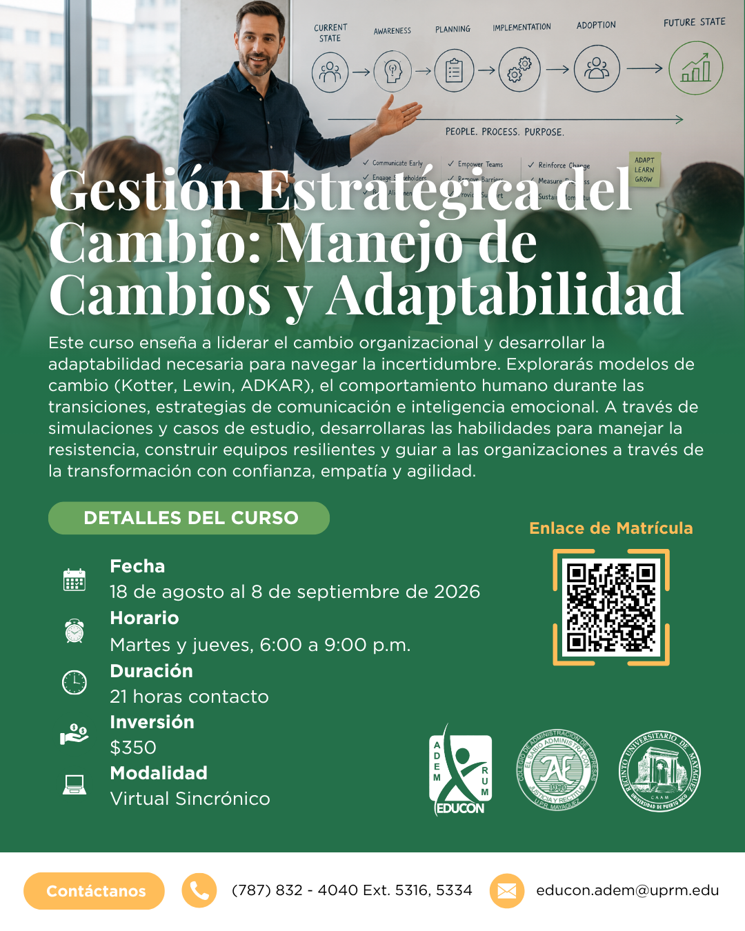 Curso Gestión Estratégica del Cambio: Manejo de Cambios y Adaptabilidad