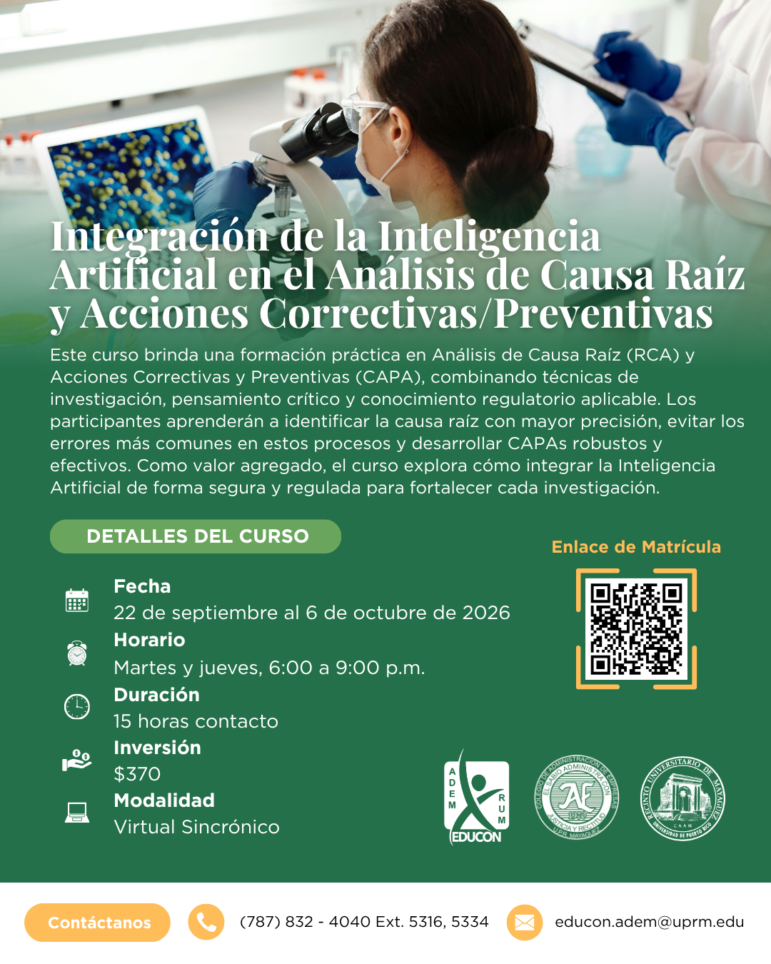 Curso Integración de la Inteligencia Artificial en el Análisis de Causa Raíz y Acciones Correctivas/Preventivas