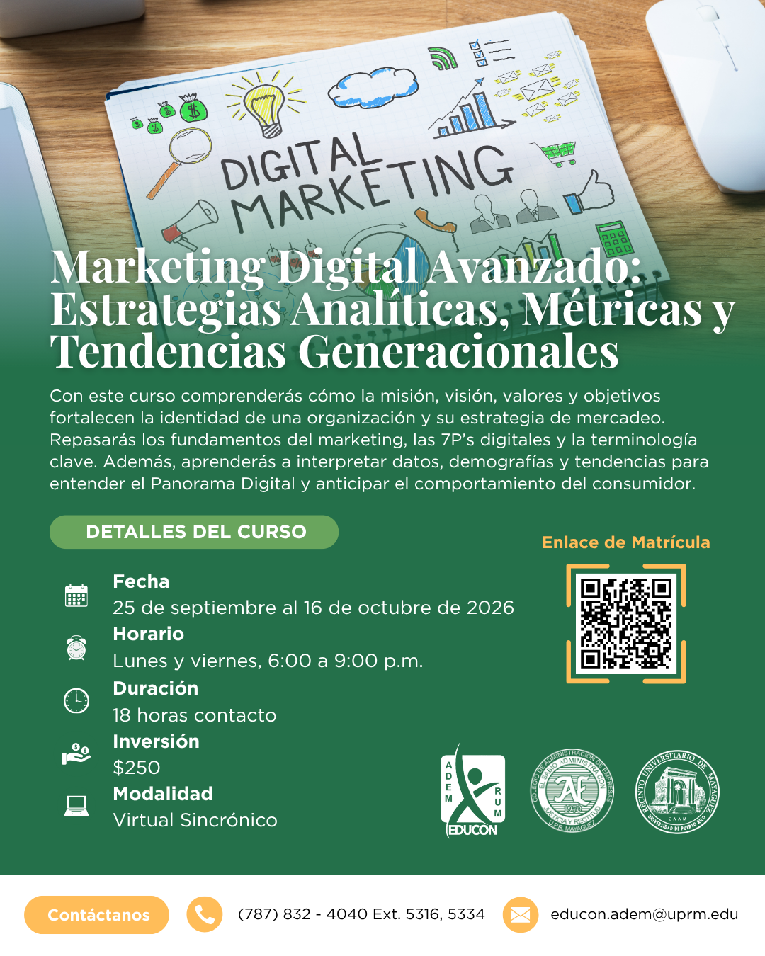Curso Marketing Digital Avanzado: Estrategias Analíticas, Métricas y Tendencias Generacionales
