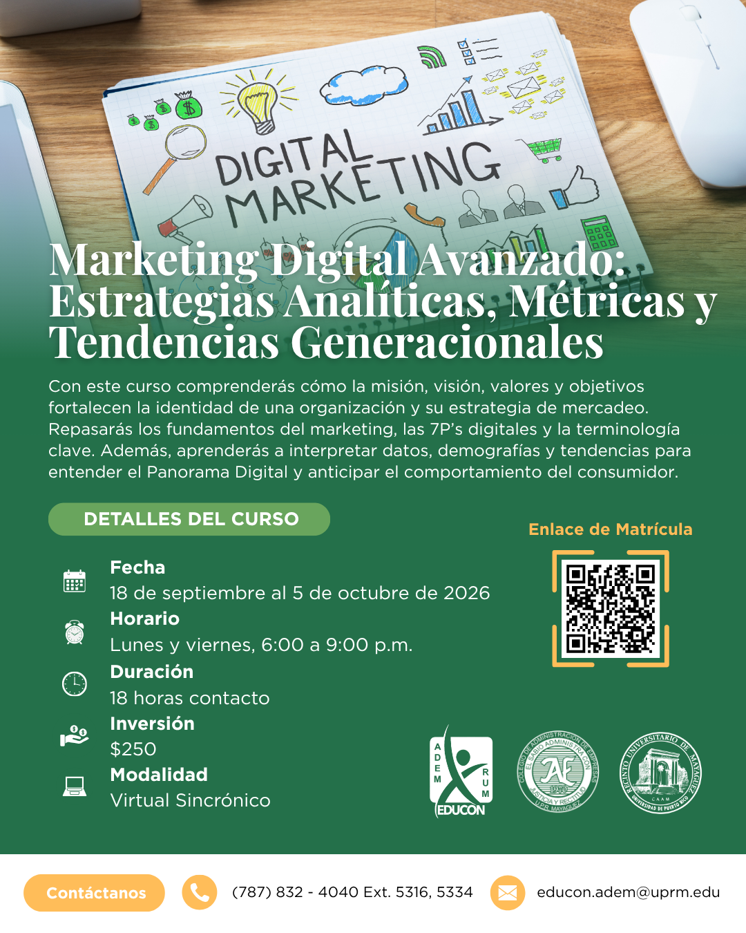 Curso Marketing Digital Avanzado: Estrategias Analíticas, Métricas y Tendencias Generacionales