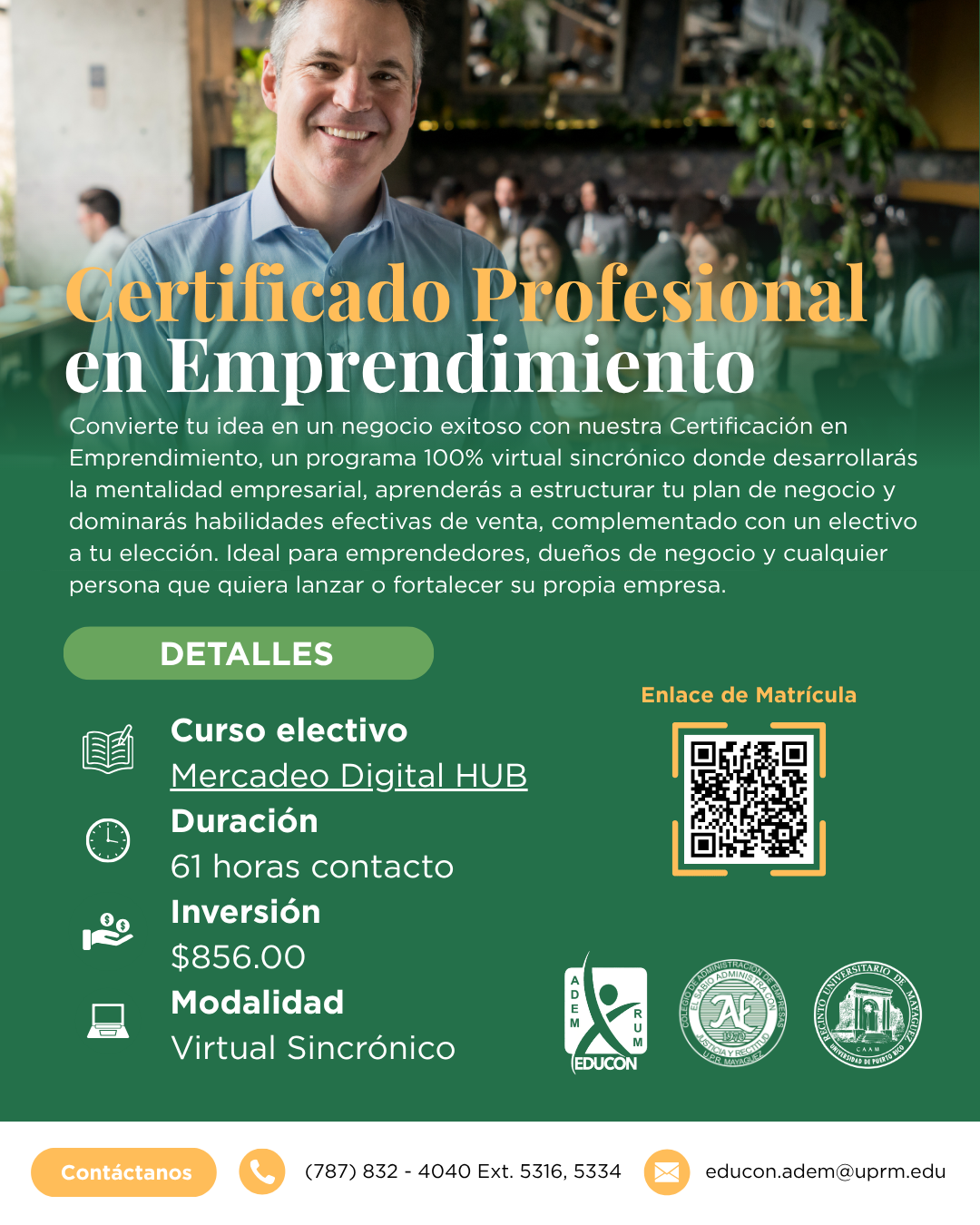 Certificado Profesional en Emprendimiento | Electiva: Mercadeo Digital