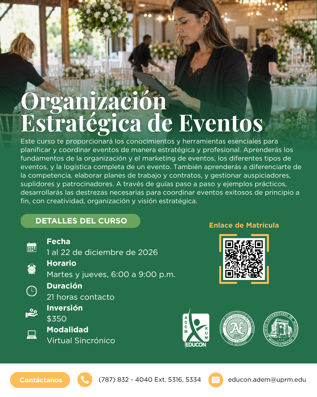 Curso Organización Estratégica de Eventos