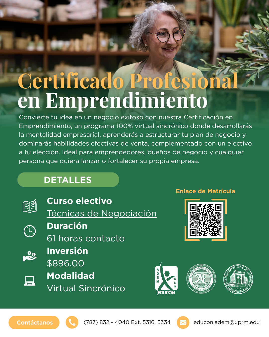 Certificado Profesional en Emprendimiento | Electiva: Técnicas de Negociación