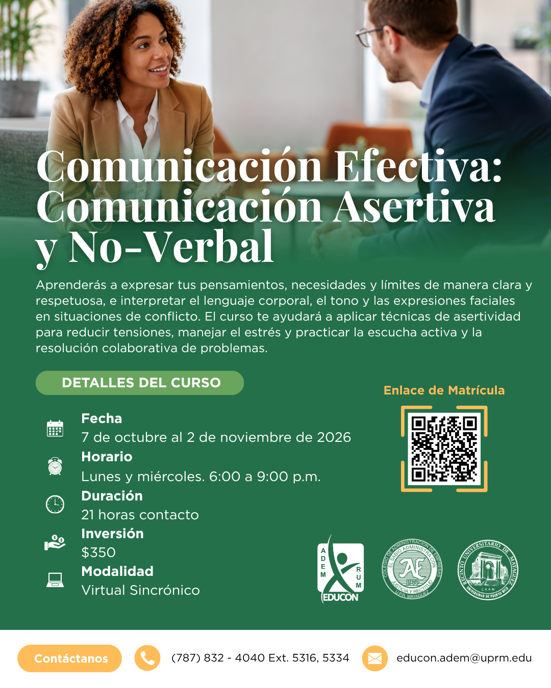 Curso Comunicación Efectiva: Comunicación Asertiva y No Verbal