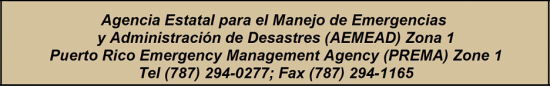 This is an example screenshot of the contact information for emergency management personnel on a PRSN evacuation map