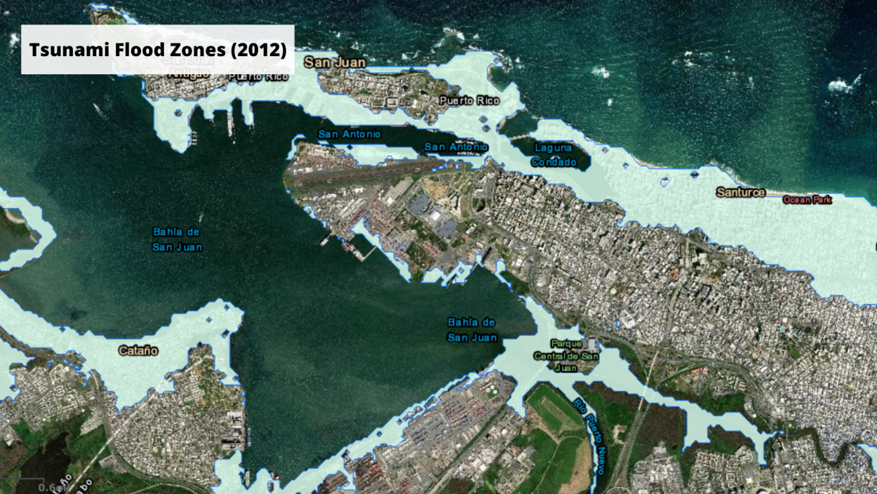 Puerto rico tsunami evacuation map