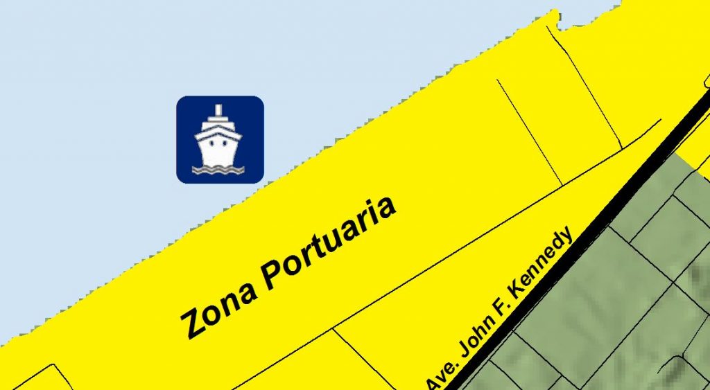 Zoomed in local map with a yellow shaded portion