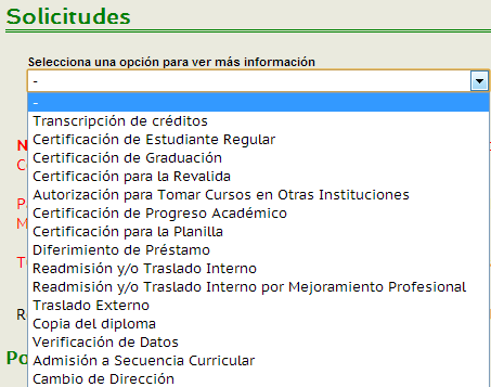Listado de Solicitudes