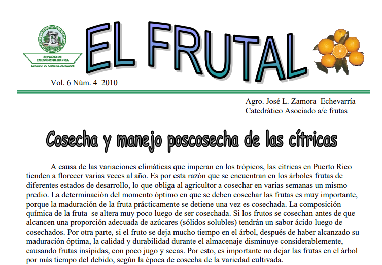 Cosecha y pos cosecha de frutas cítricas