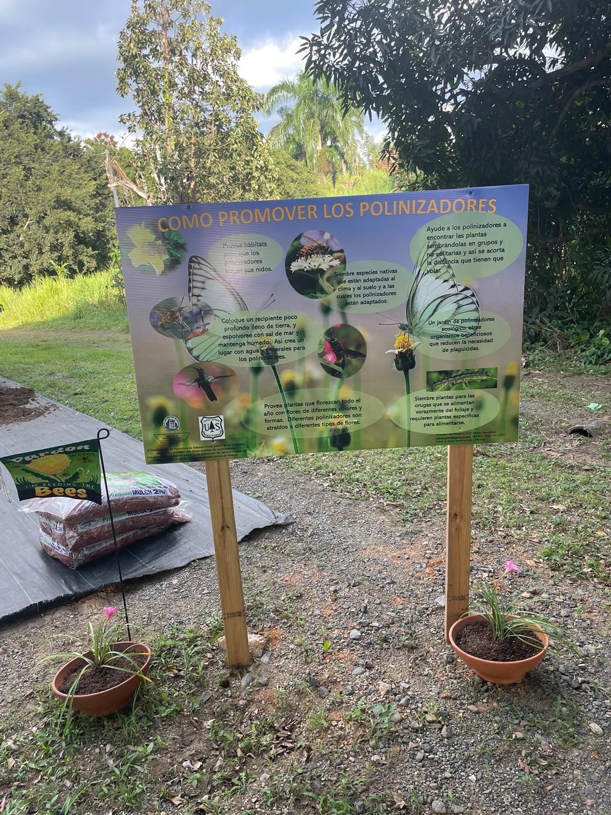 Ejemplo de Letrero para Jardin de Polinizadores