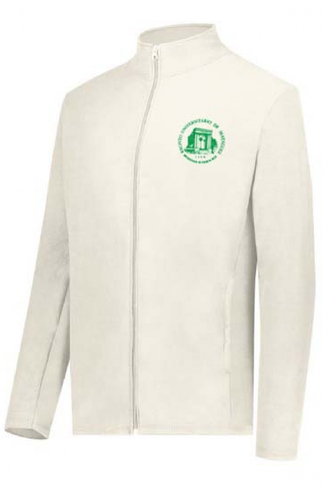 "Fleece Jacket" con logo bordado - Crema