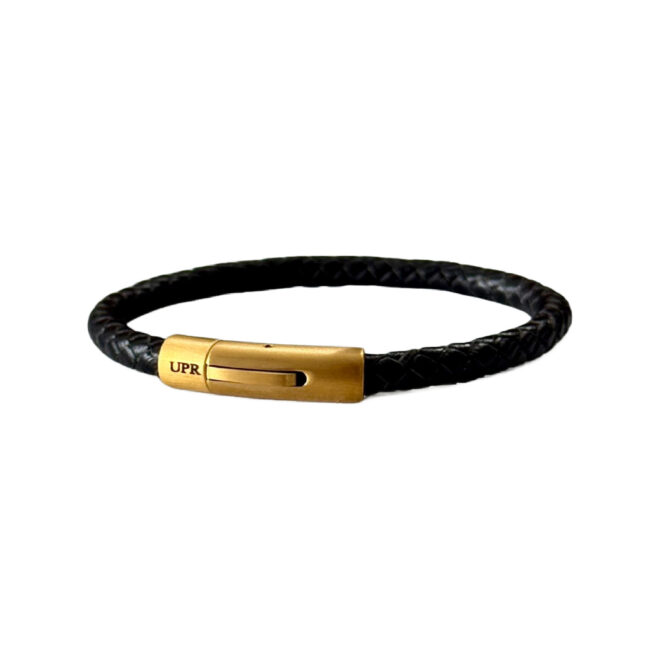 Pulsera Piel Negro - UPR
